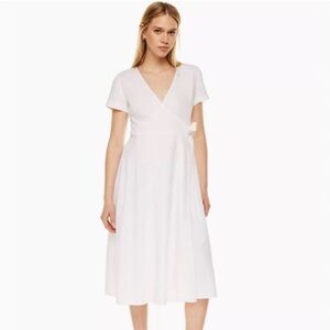Aritzia Babaton Cream Linen Dress